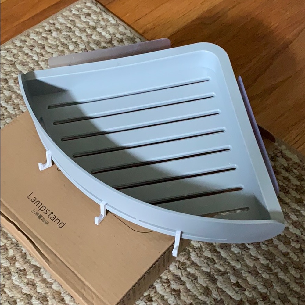 Three corner shower shelves
